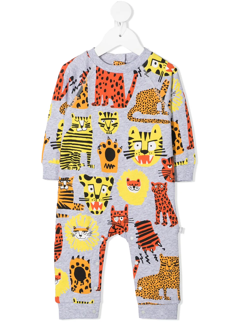Stella McCartney Kids Wild Cats romper met print Grijs