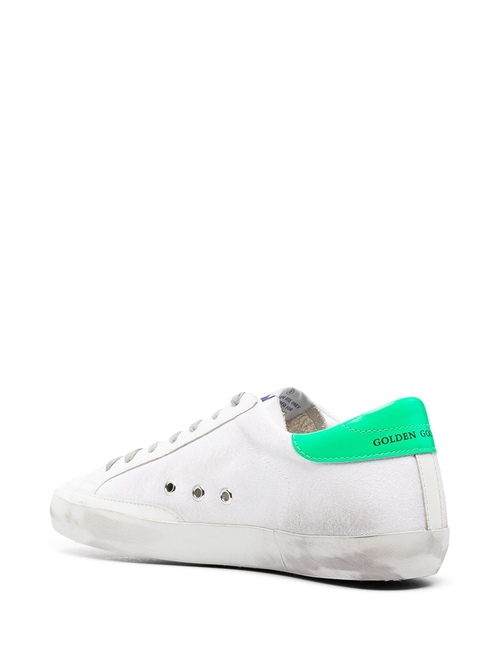 Shop Golden Goose Super-star Canvas Sneakers In White