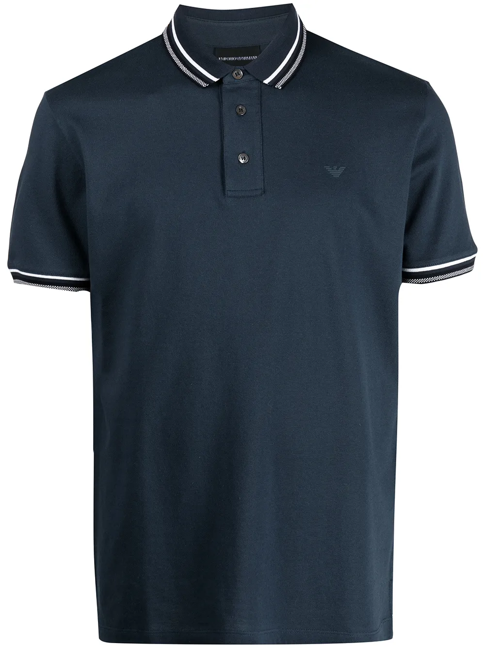 фото Emporio armani рубашка поло с вышитым логотипом