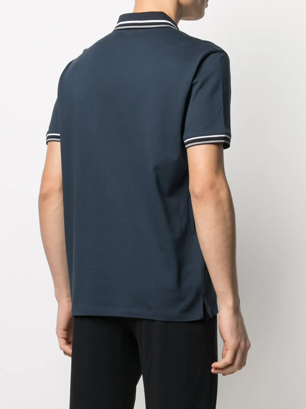 фото Emporio armani рубашка поло с вышитым логотипом