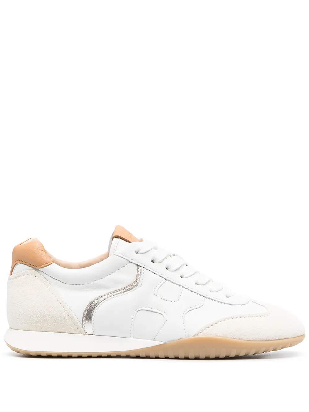 

Hogan metallic trim sneakers - White