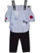 Image 2 of Lapin House stripe-print tracksuit set
