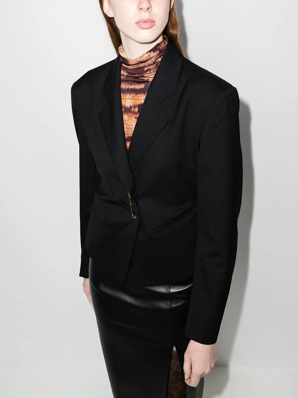 Image 2 of Rejina Pyo Cecilia safety-pink tailored blazer