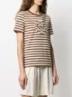 Tory Burch playera a rayas con logo