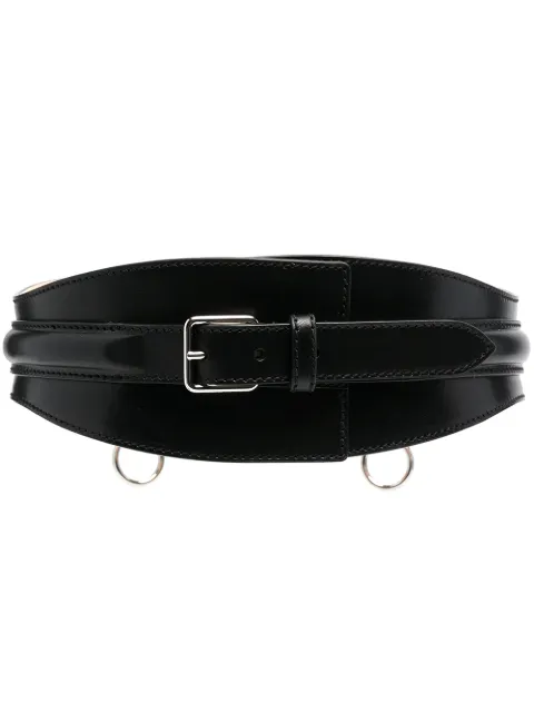 Alexander McQueen Cinto largo de couro
