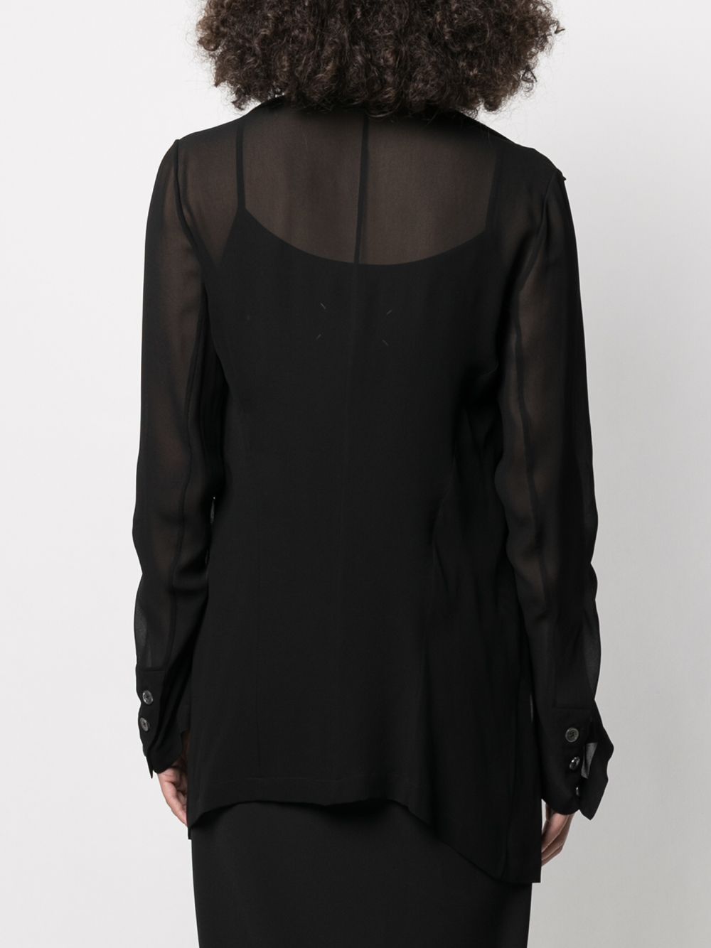 Shop Ann Demeulemeester Lightweight Open-front Overshirt In Black