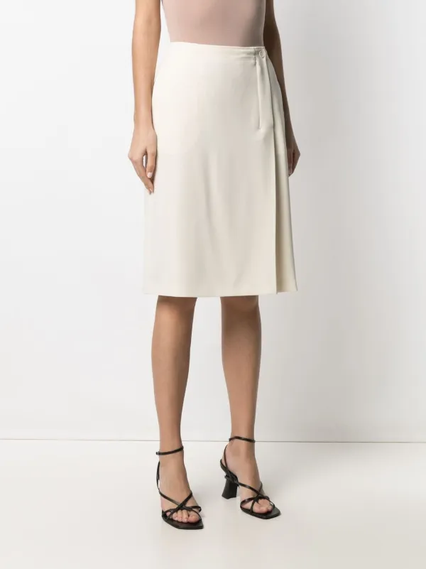 White wrap outlet front skirt