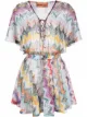 Image 1 of Missoni Mare zigzag-knit empire-line dress