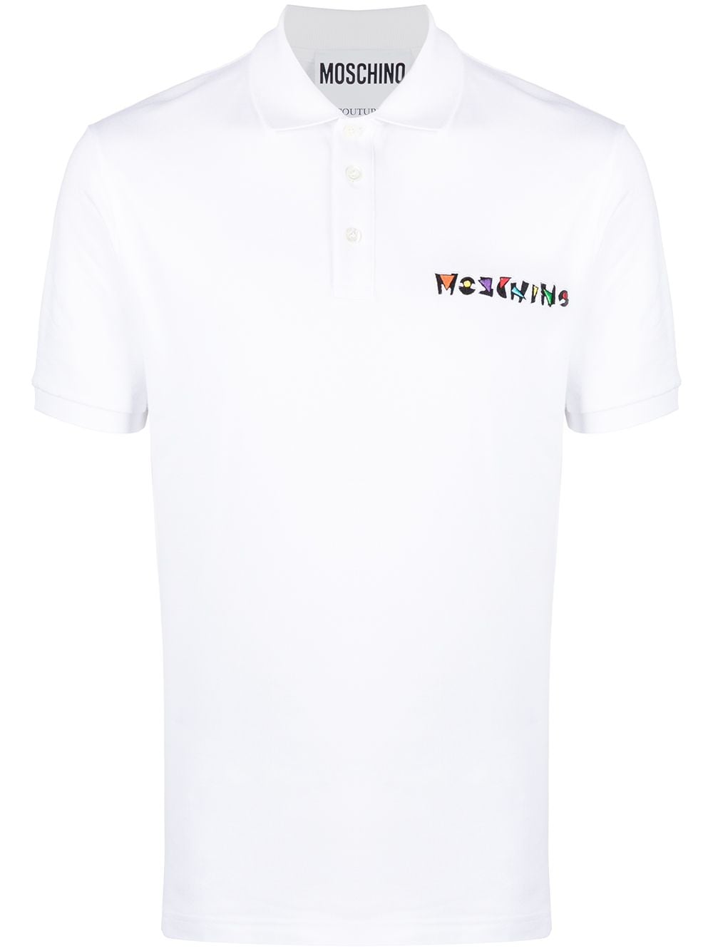 фото Moschino рубашка поло с короткими рукавами и логотипом