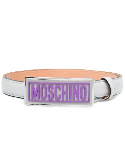 Moschino 에나멜 버클 벨트