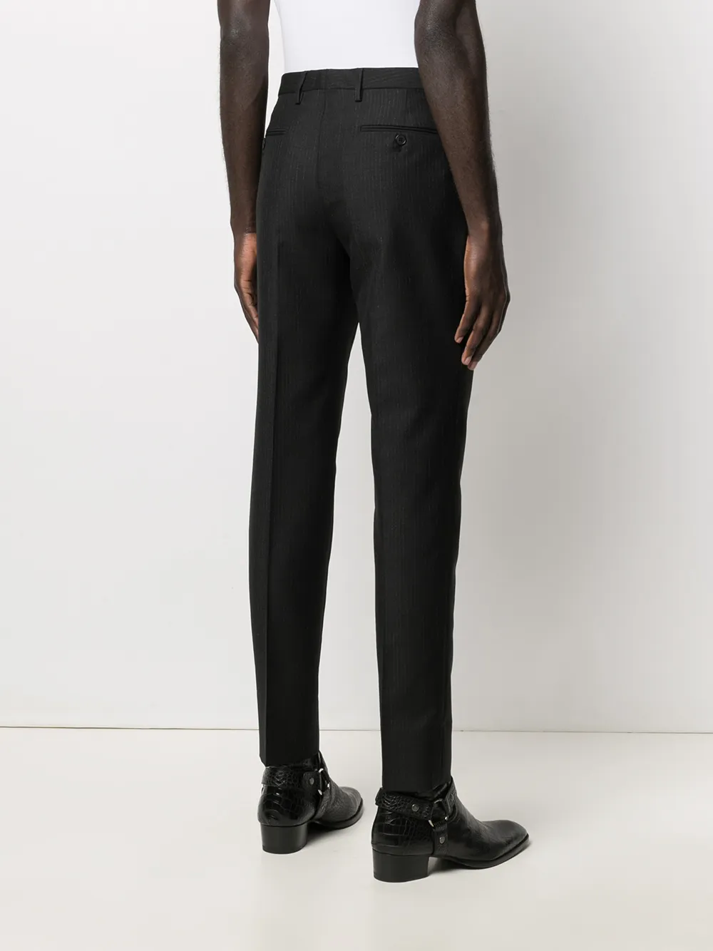 фото Saint laurent строгие брюки в тонкую полоску