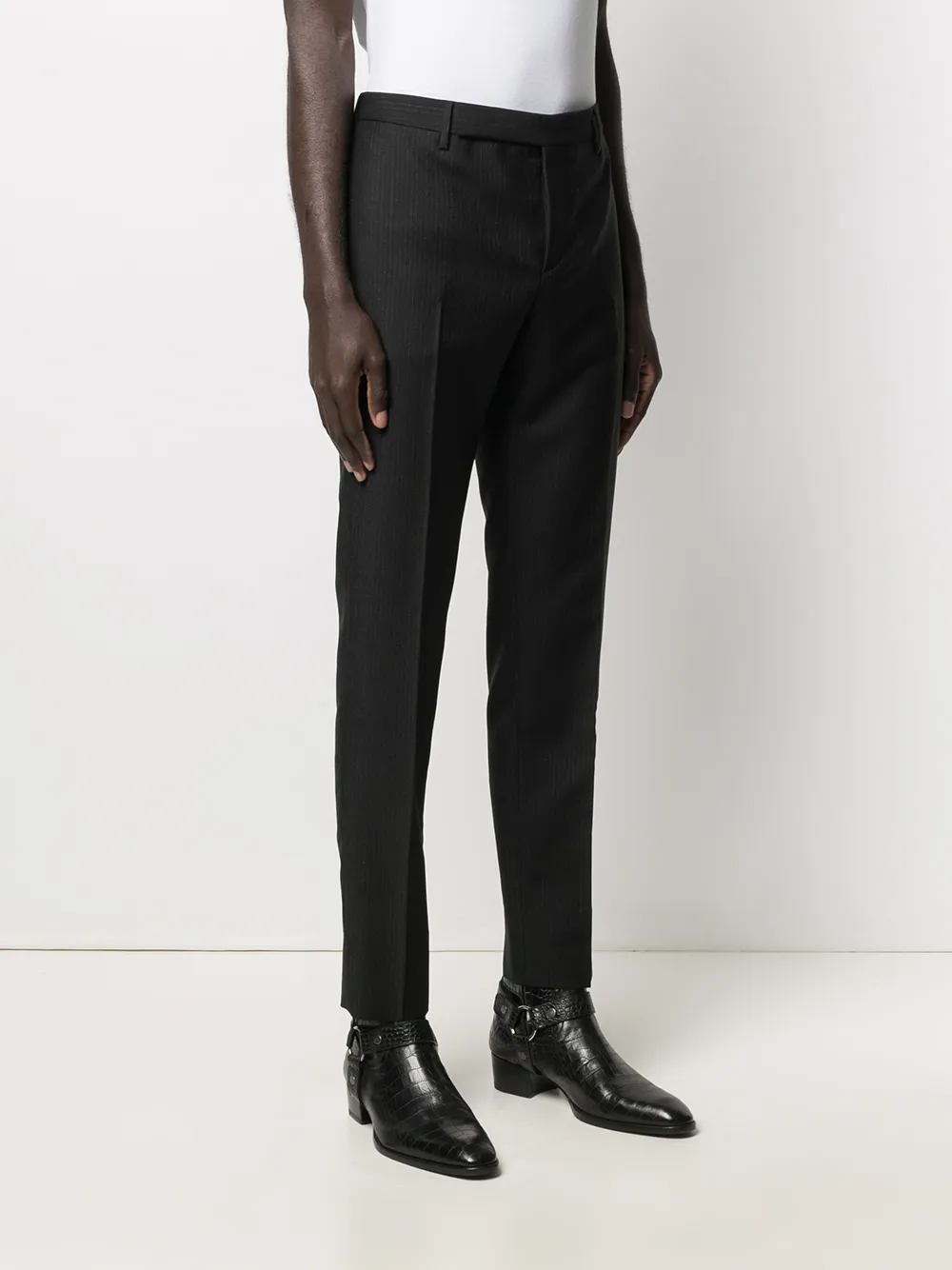 фото Saint laurent строгие брюки в тонкую полоску