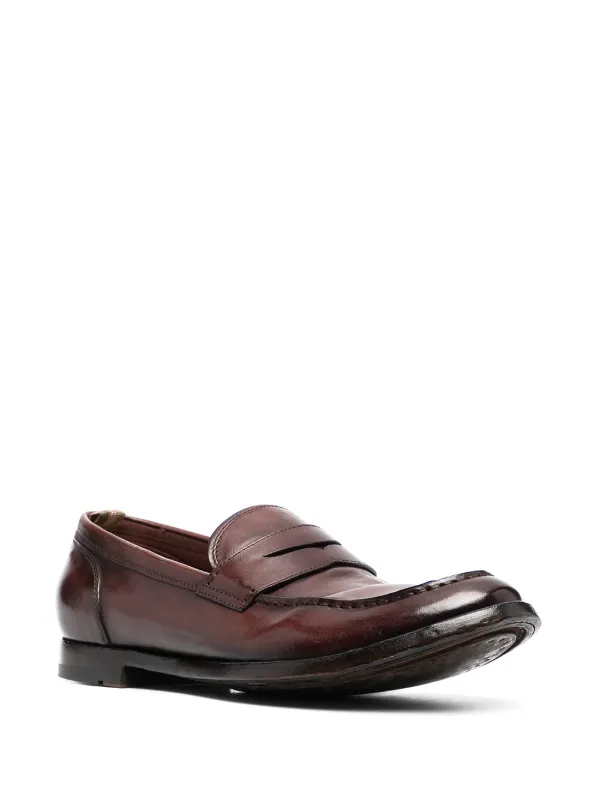 Officine Creative Classic Polished slip-on Loafers | Brown