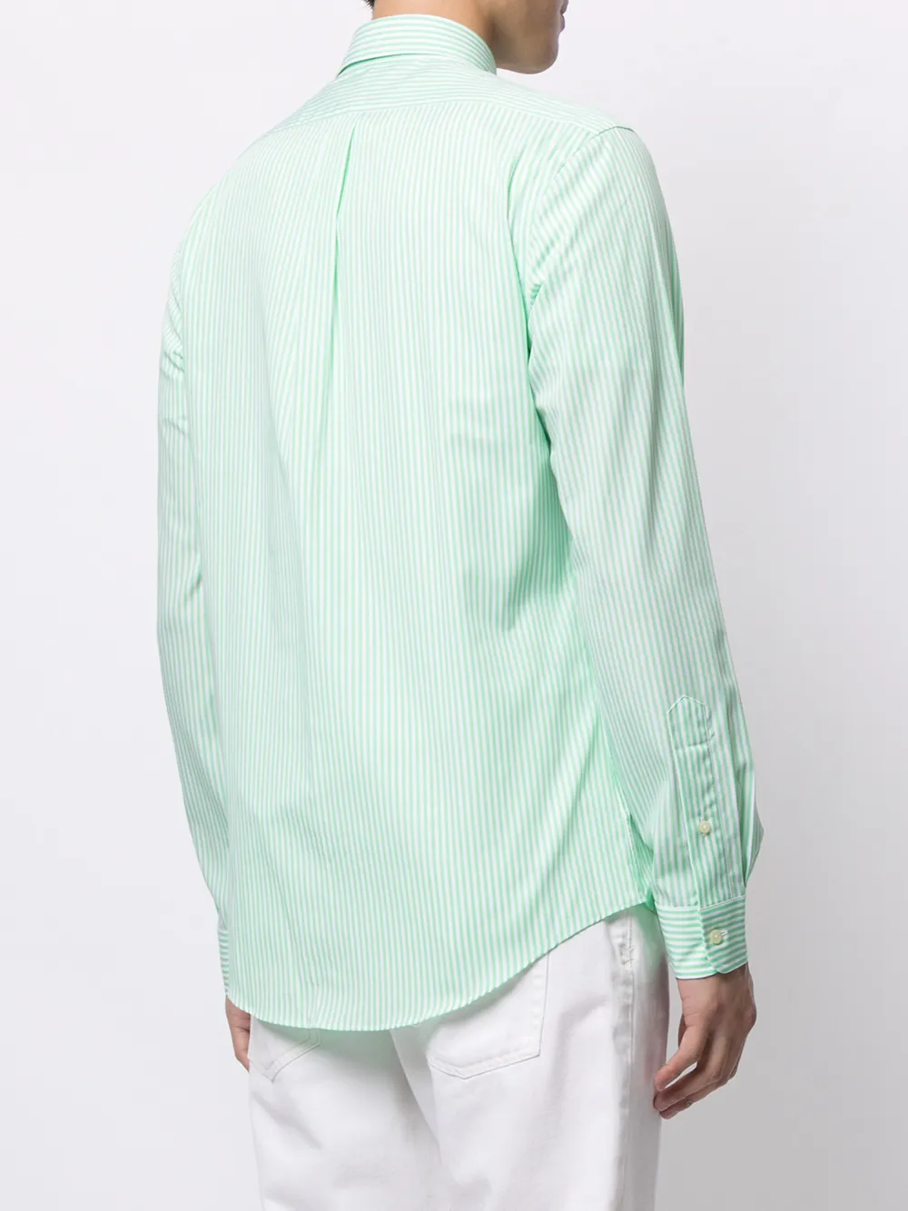 фото Polo ralph lauren полосатая рубашка с вышитым логотипом