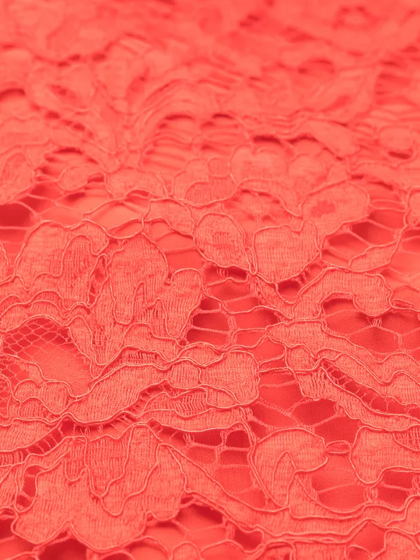 Valentino Garavani Wide-Sleeve Lace Dress - Pink
