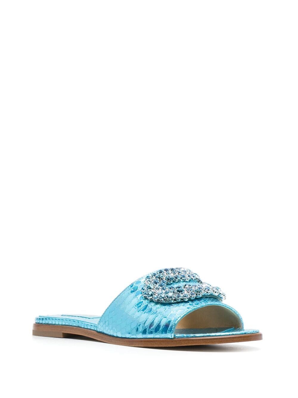 Shop Giannico Daphne Open-toe Sandals In Blue