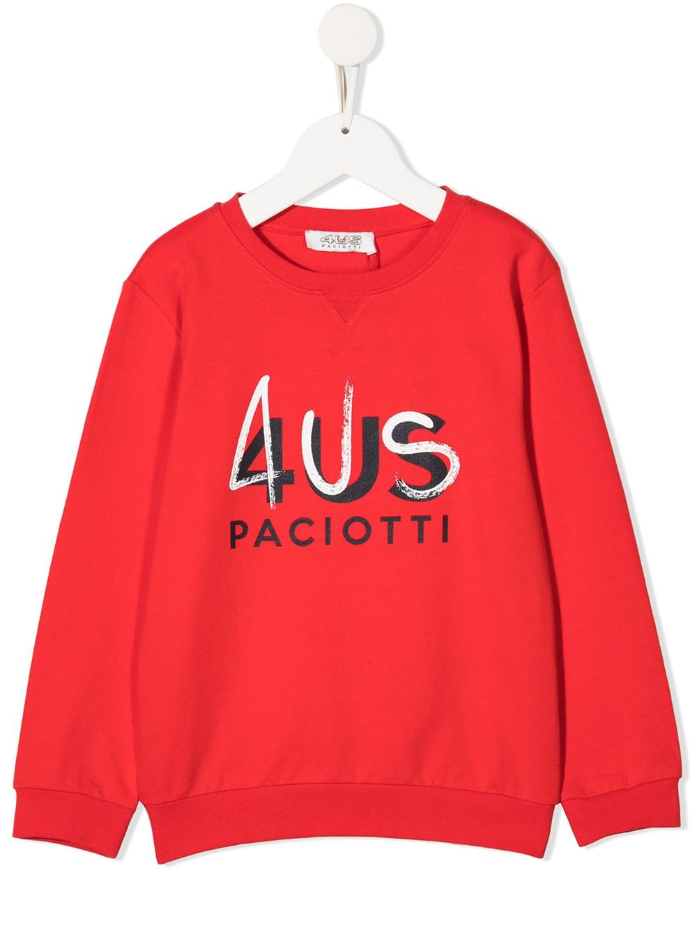 Cesare Paciotti 4us Kids' Logo-print Cotton Sweatshirt In Red