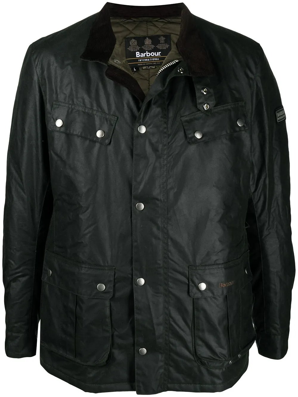 Barbour Duke Waxed Jacket In Green