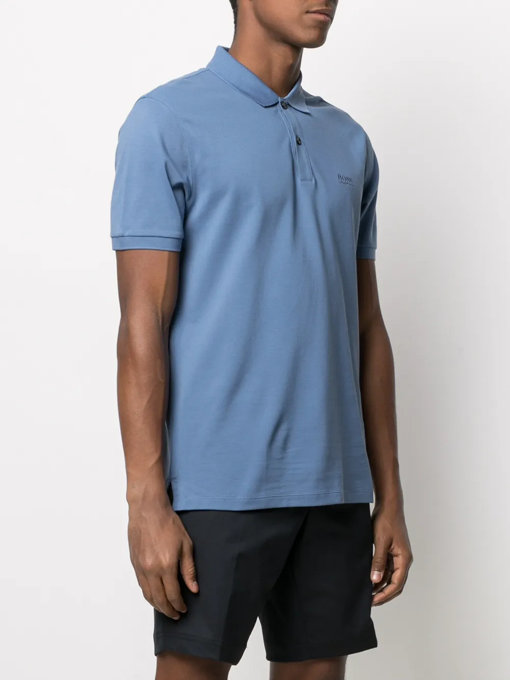 фото Boss рубашка поло с вышитым логотипом