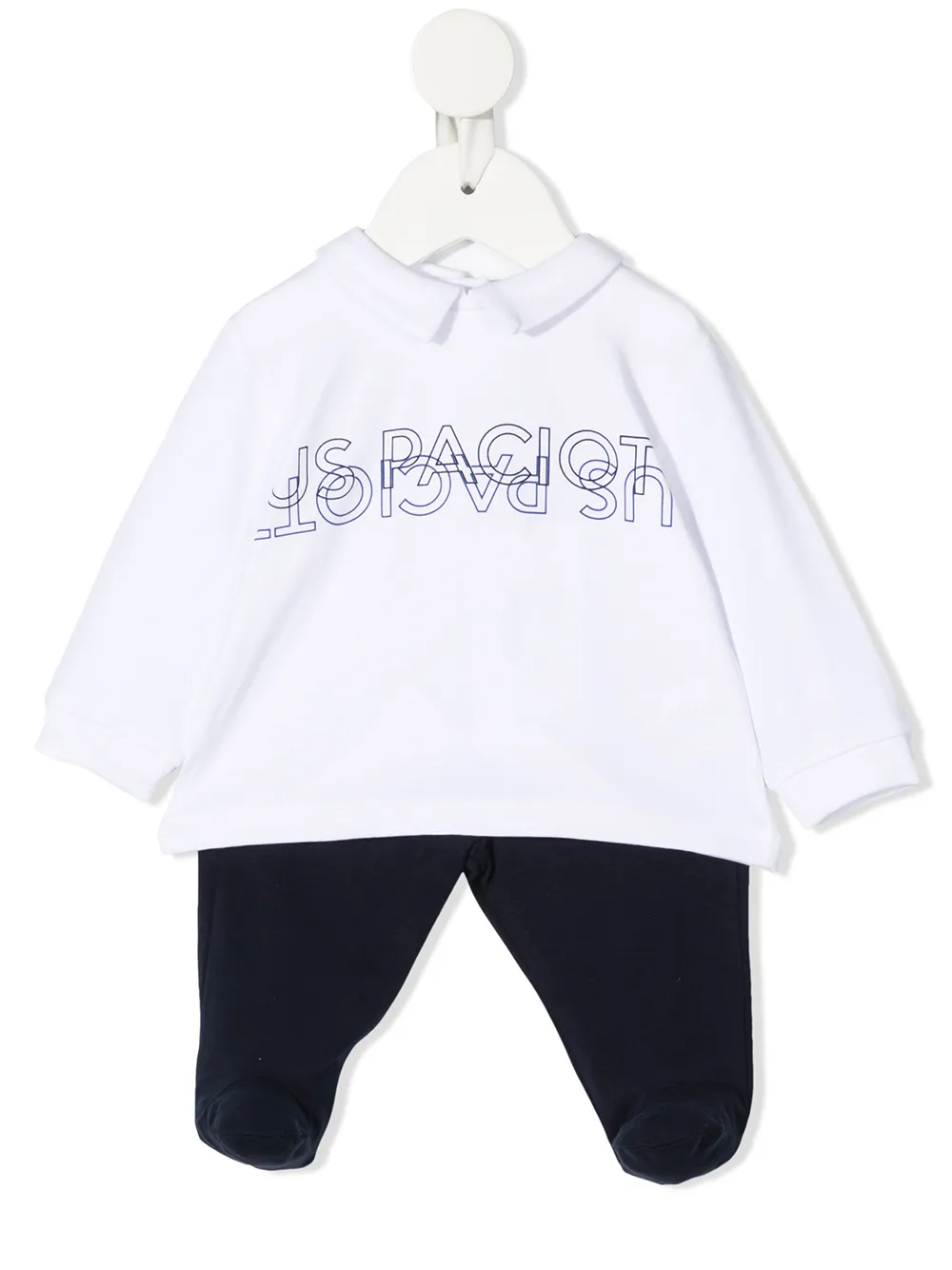 Cesare Paciotti 4us Logo-printed Baby Grow In 蓝色