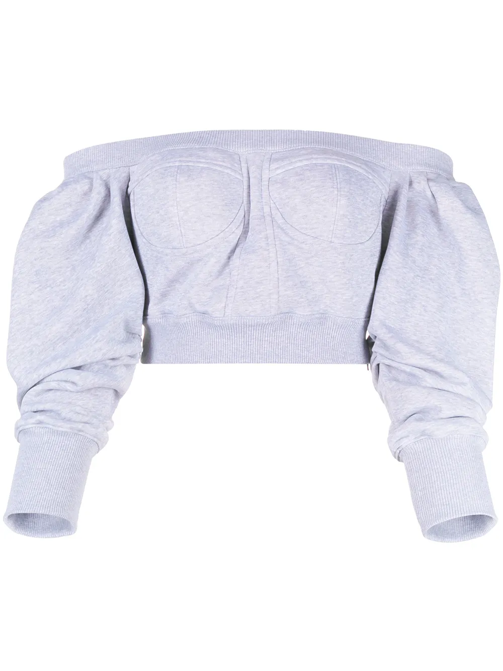 

Philosophy Di Lorenzo Serafini sudadera corta con hombros descubiertos - Gris