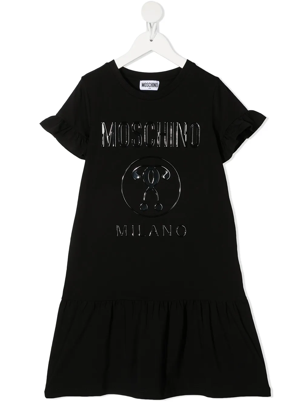 фото Moschino kids платье с логотипом и баской