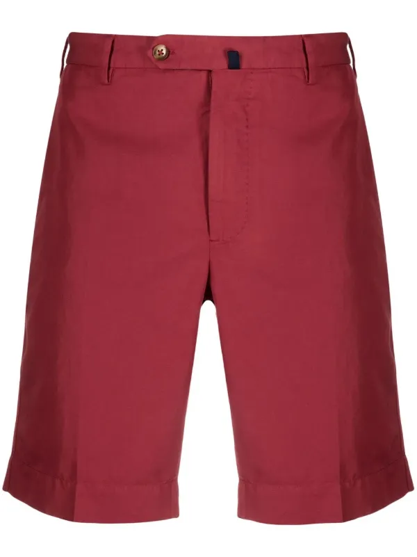 Incotex Knee-length Chino Shorts in Red