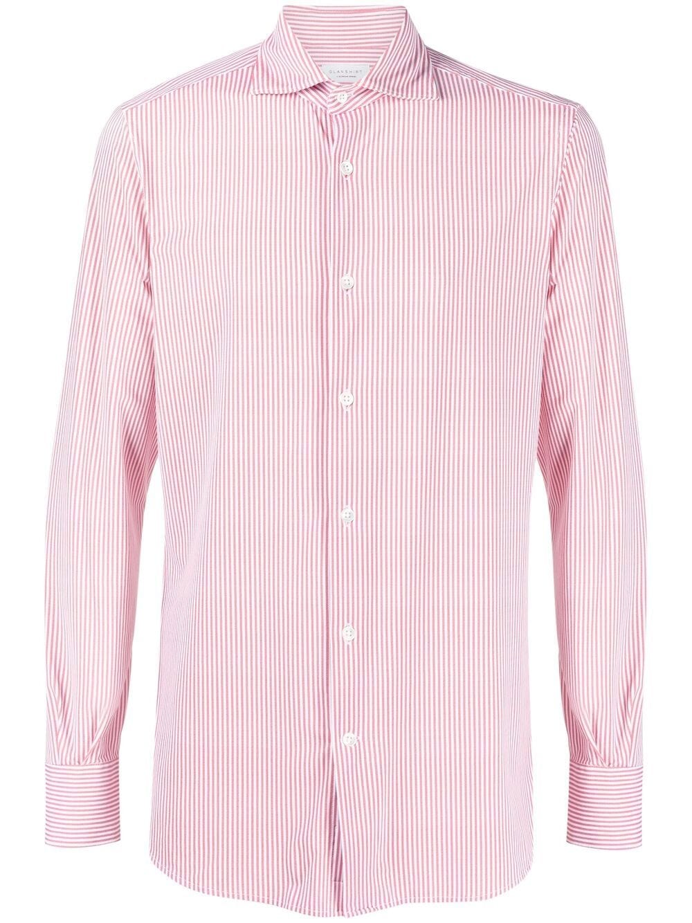 Glanshirt Striped Button-up Shirt In White