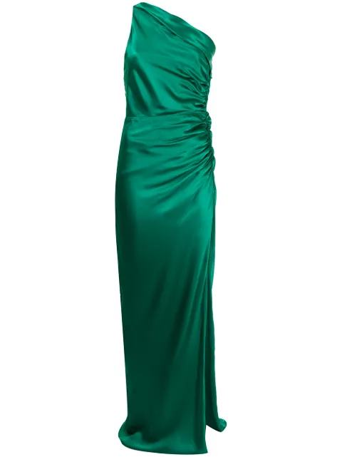 Michelle Mason asymmetric gathered gown