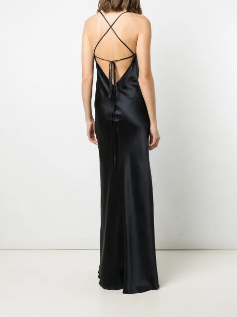 michelle mason bias maxi gown