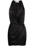 Michelle Mason silk halterneck mini dress - Black