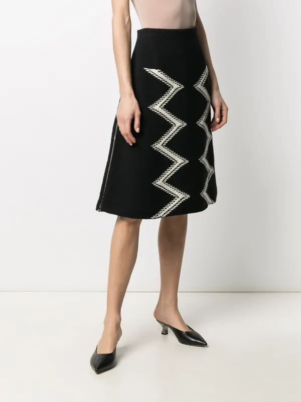 シャネル　台形ニットスカート 38 Chanel Pre-Owned 2016-2017 Aライン ニットスカート 通販 - FARFETCH
