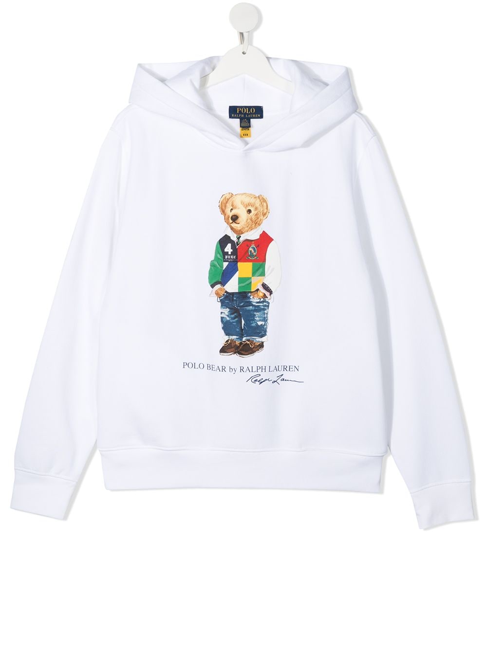 Shop Ralph Lauren Polo Bear-print Hoodie In White