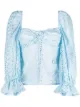 Image 1 of Federica Tosi sweetheart-neck puff-sleeved blouse