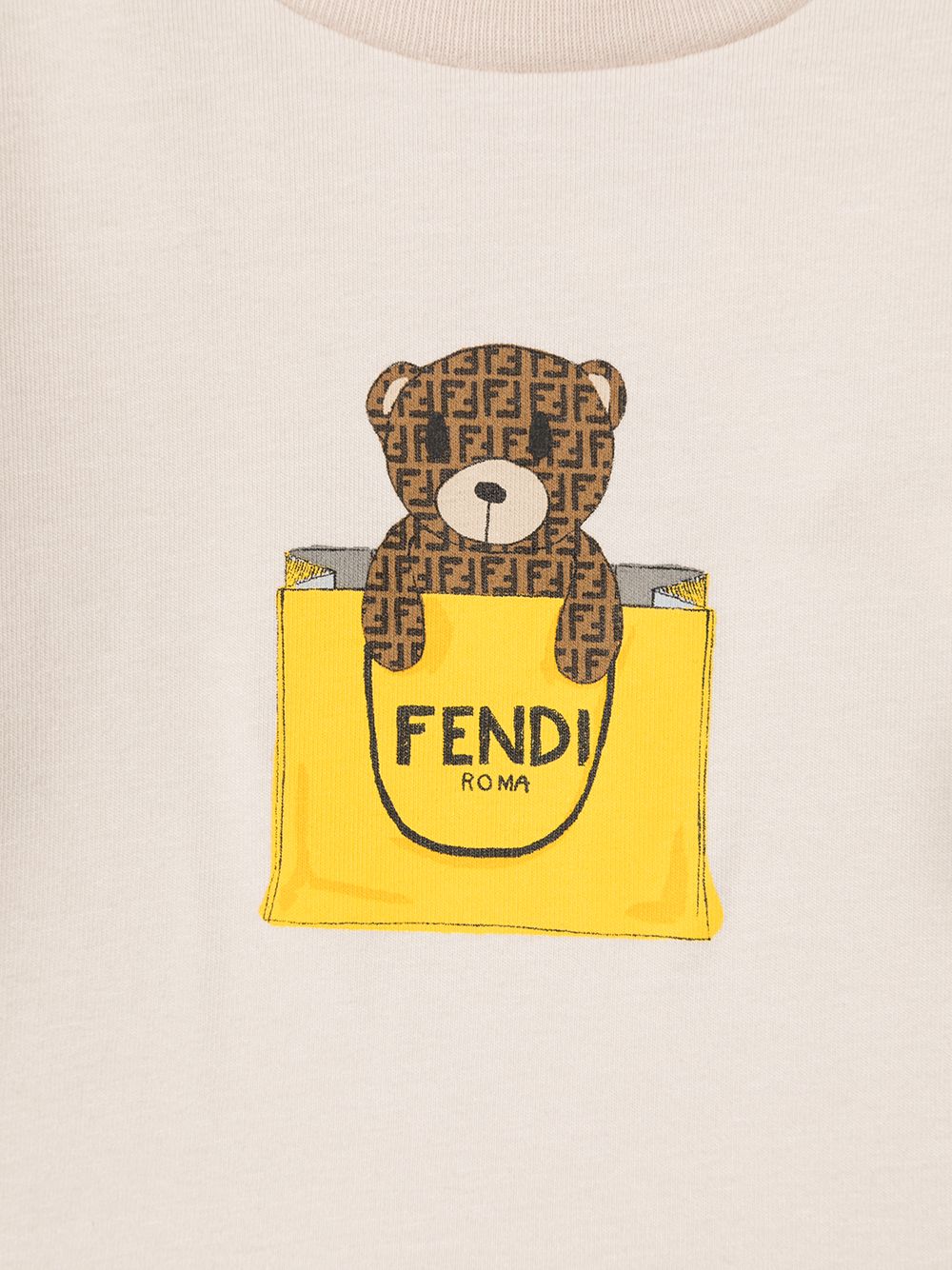 фото Fendi kids футболка с принтом