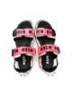 MSGM Kids TEEN logo print strap sandals