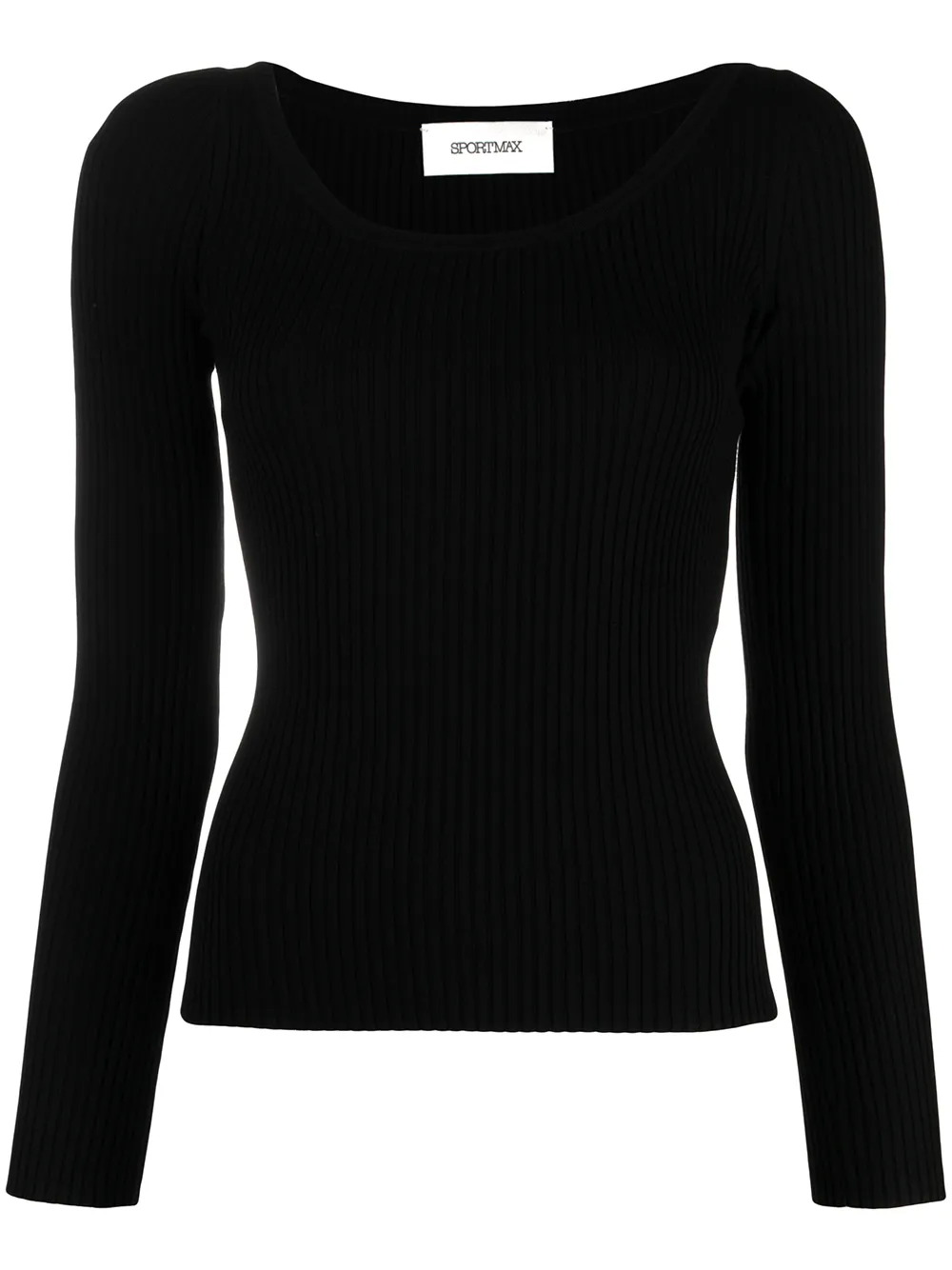 Sportmax Ribgebreide trui Zwart