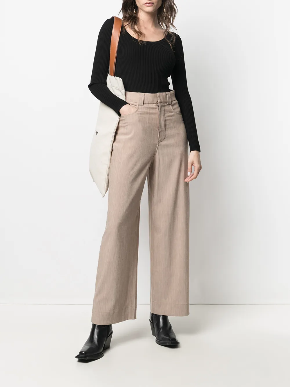 Sportmax Ribgebreide trui Zwart