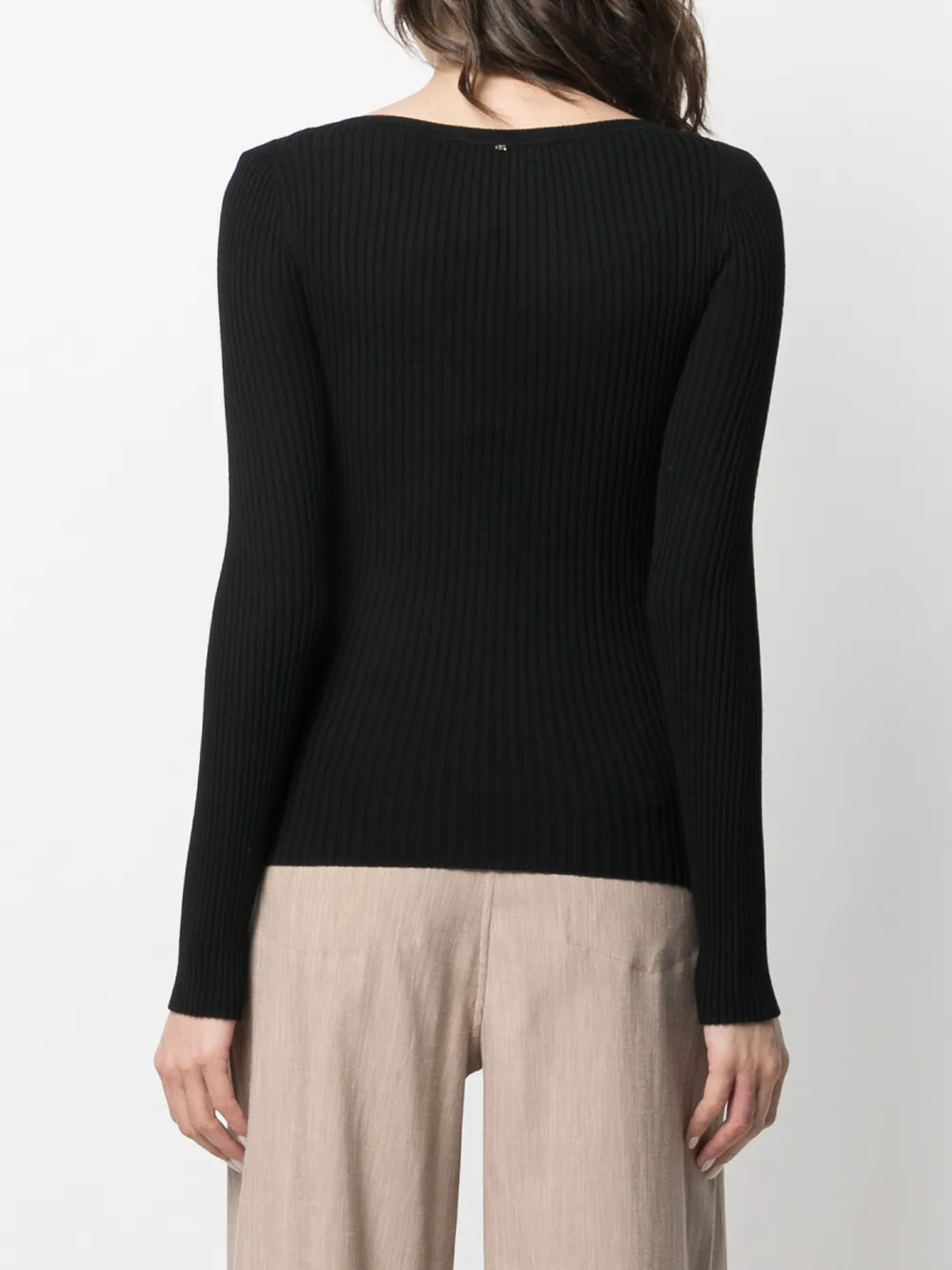 Sportmax Ribgebreide trui Zwart