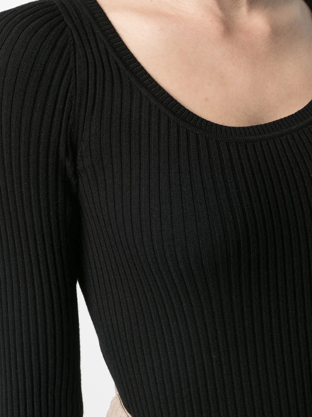 Sportmax Ribgebreide trui Zwart
