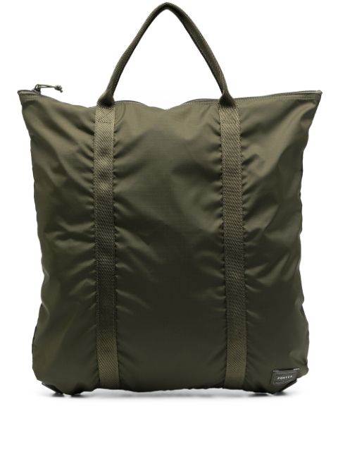 Porter-Yoshida & Co. logo-patch zipped backpack 