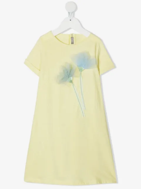 Il Gufo floral-appliquéd dress