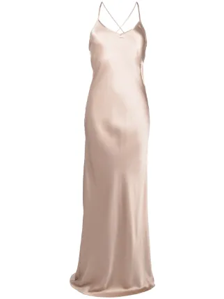michelle mason bias maxi gown