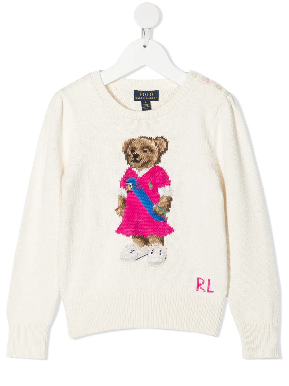 

Ralph Lauren Kids suéter con motivo Polo Bear - Neutro