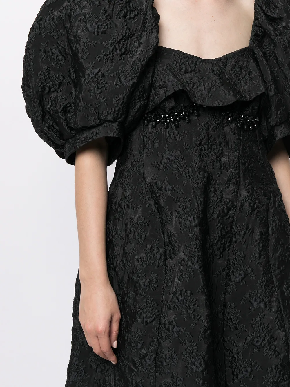 фото Simone rocha жаккардовое платье с пышными рукавами