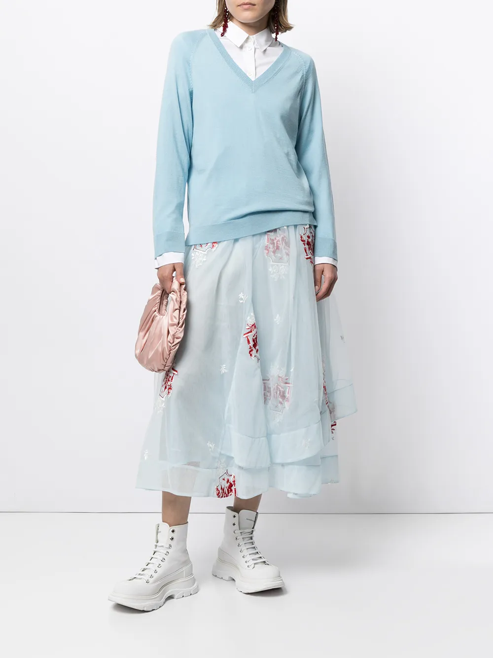 Simone Rocha Tulen rok - Blauw