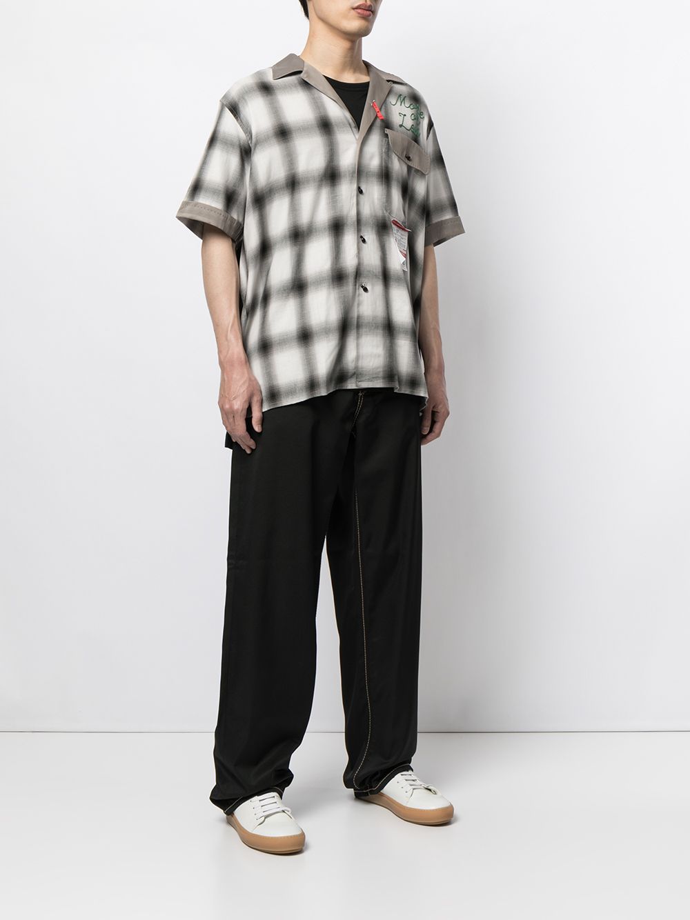 Maison Mihara Yasuhiro Panelled Check Shirt - Farfetch