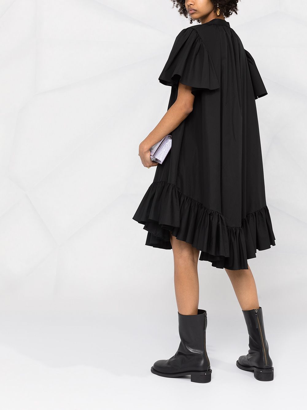 Alexander McQueen ruffle-trim cotton-poplin Shirtdress - Farfetch