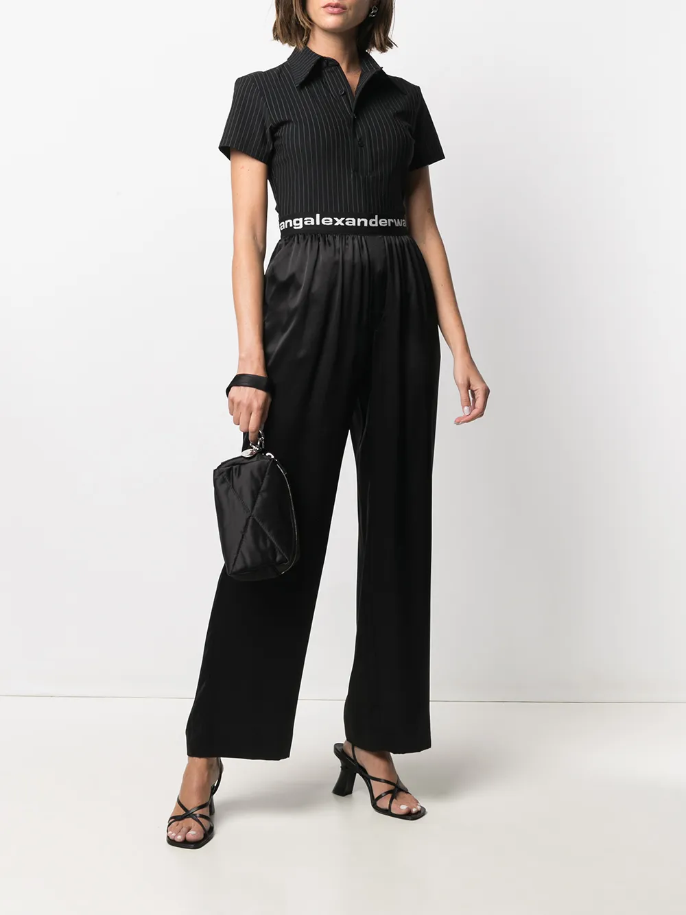 фото Alexanderwang.t high-rise wide-leg silk trousers