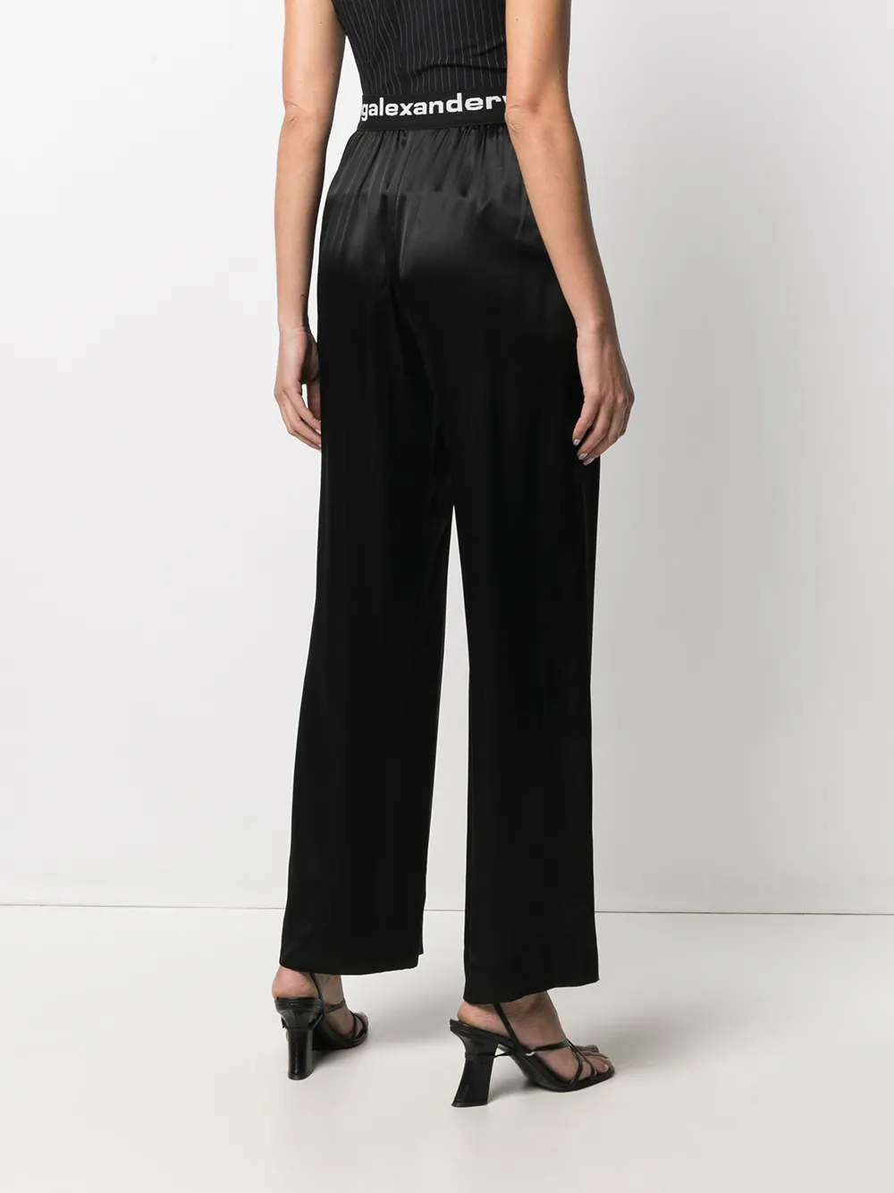 фото Alexanderwang.t high-rise wide-leg silk trousers